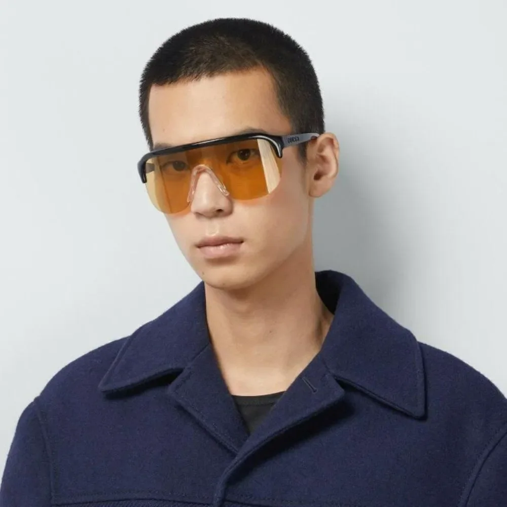 NEW Gucci GG1645S 005 Black Orange Unisex Mask Sunglasses GG 1645S
